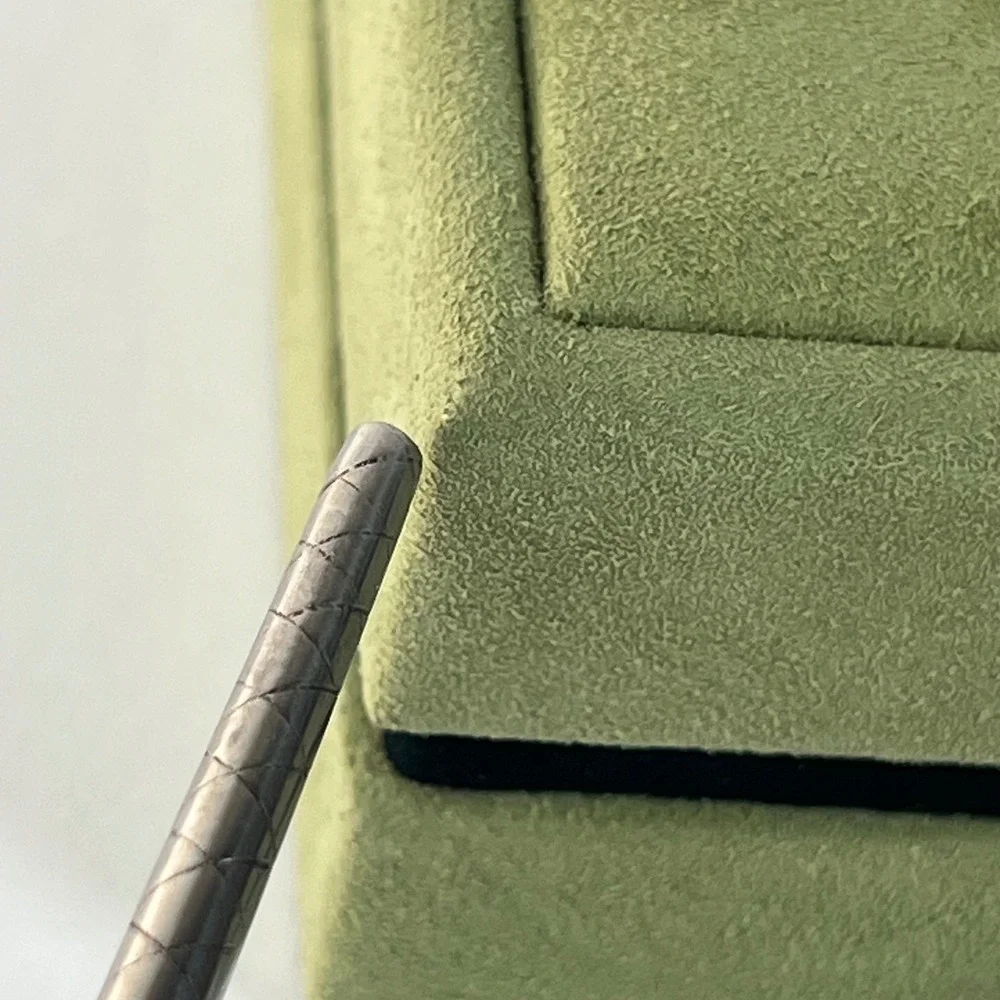 Van Cleef & Arpels Jewelry Box Green Suede Small Square Presentation Case VCA